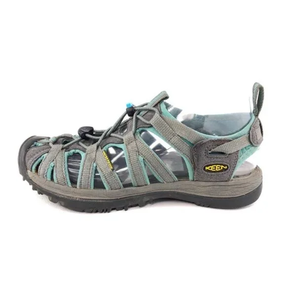 Keen Whisper Waterproof Sandals Mens 10 Grey Red Hiking Water Shoes KEEN whisper Grey Aqua Blue Water Shoes Sport Hiking Sandals  main image 3
